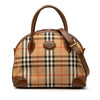 Burberry Haymarket Check Canvas Dome Satchel Secondhand