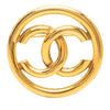 Secondhand Chanel CC Gold Plated Round Brooch