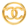 Secondhand Chanel CC Gold Plated Round Brooch