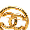 Secondhand Chanel CC Gold Plated Round Brooch