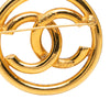 Secondhand Chanel CC Gold Plated Round Brooch