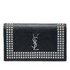 Saint Laurent Studded Leather Monogram Clutch Secondhand