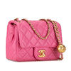 Chanel Mini Square Classic Lambskin Pearl Crush Single Flap Secondhand