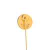 Hermès Gold Plated Clou de Selle Round Medallion Pin Brooch Secondhand
