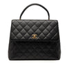 Chanel CC Quilted Caviar Kelly Top Handle Bag Secondhand