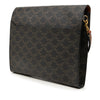Celine Triomphe Coated Canvas Wristlet Flap Pouch Secondhand