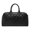 Chanel Large CC Quilted Caviar Bowler Bag Secondhand