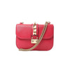 Valentino Rockstud Glam Lock Leather Chain Crossbody Bag in Pink Secondhand