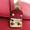 Valentino Rockstud Glam Lock Leather Chain Crossbody Bag in Pink Secondhand