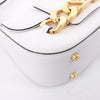 Valentino Garavani V logo Leather Shoulder bag in White Secondhand