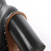 Secondhand Valentino Garavani Rockstuds Leather Ankle Boots in Black, Size 37.5 EU