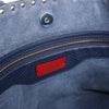 Valentino Garavani Rockstud Leather Shoulder Bag in Navy Blue Secondhand