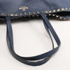 Secondhand Valentino Garavani Rockstud Leather Shoulder Bag in Navy Blue
