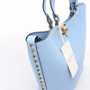 Valentino Garavani Rockstud Leather x Studs Shoulder Bag in Blue Secondhand