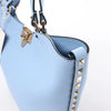 Valentino Garavani Rockstud Leather x Studs Shoulder Bag in Blue Secondhand