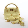 Valentino Garavani Roman Studs Leather 2Way Handbag in Yellow Secondhand