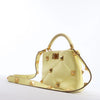 Valentino Garavani Roman Studs Leather 2Way Handbag in Yellow Secondhand