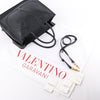 Valentino Garavani V Logo Leather 2Way Handbag in Black Secondhand