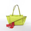 Secondhand Valentino Garavani Rockstud Leather 2Way Handbag in Yellow