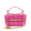 Valentino Garavani Roman Studs Leather 2-way Crossbody Bag in Pink Secondhand