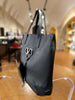 Valentino Logo Shopper handbag in black leather