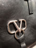 Valentino Logo Shopper handbag in black leather