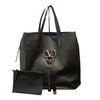 Valentino Logo Shopper handbag in black leather