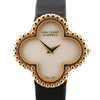 Van Cleef & Arpels Alhambra WTYB02B3 136574 YG & Leather QZ Watch with Shell-Face HH5655 Secondhand