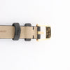 Secondhand Van Cleef & Arpels Alhambra WTYB02B3 136574 YG & Leather QZ Watch with Shell-Face HH5655