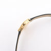 Secondhand Van Cleef & Arpels Alhambra WTYB02B3 136574 YG & Leather QZ Watch with Shell-Face HH5655