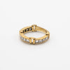 Secondhand Vintage 18K Yellow Gold Ring with Channel-Set Diamonds - '80s
