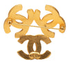 Chanel Gold Plated Triple CC Brooch Secondhand