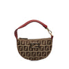 Fendi Mini Zucchino Canvas Half Moon Handbag Secondhand