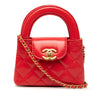 Chanel Mini Nano Shiny Aged Calfskin Kelly Shopper Bag Secondhand
