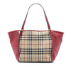 Burberry Small Haymarket Check Coated Canvas and Calfskin Canterbury Tote Secondhand