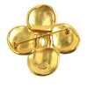 Chanel CC Gold Plated Clover Brooch Secondhand