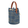 Celine Small Denim Triomphe Drawstring Bucket Bag Secondhand