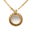 Chanel Gold Plated Magnifying Glass Pendant Long Necklace Secondhand