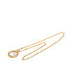 Chanel Gold Plated Magnifying Glass Pendant Long Necklace Secondhand
