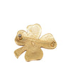 Chanel CC Gold Plated Resin Four Leaf Clover Brooch Secondhand