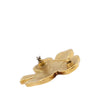 Chanel CC Gold Plated Resin Four Leaf Clover Brooch Secondhand