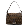 Fendi Zucca Canvas Mamma Forever Zip Shoulder Bag Secondhand