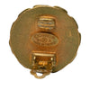 Chanel CC Gold Plated Resin Chain Round Clip On Earrings Secondhand