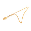 Chanel CC Gold Plated Diamond Shape Pendant Necklace Secondhand