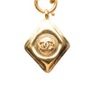 Chanel CC Gold Plated Diamond Shape Pendant Necklace Secondhand