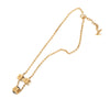 Louis Vuitton Gold Plated Crystal Gamble Necklace Secondhand