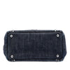 Prada Studded Denim Canapa Logo Satchel Secondhand