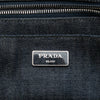 Prada Studded Denim Canapa Logo Satchel Secondhand