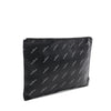 Secondhand Balenciaga Lambskin Motocross Logo Print Classic Clutch