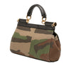Dolce & Gabbana Camouflage Canvas Miss Sicily Satchel Secondhand